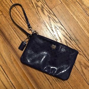 Coach wristlet in eggplant 💜